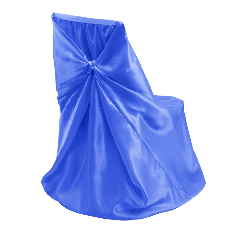 Universal Satin Chair Cover 44”L x 46”W - Royal Blue - Events and Crafts-Simply Elegant