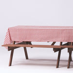 Rectangle Buffalo Plaid Tablecloth - Red & White - 60"W x 102" - Events and Crafts-Simple Elements
