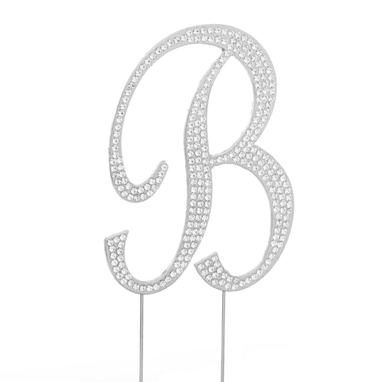 Premium Cake Topper Letter B - Silver