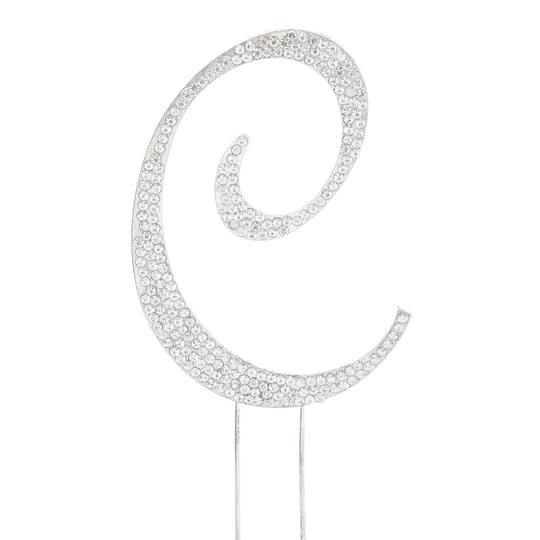 Premium Cake Topper Letter C - Silver