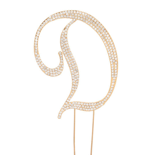 Premium Cake Topper Letter D - Gold