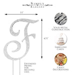 Premium Cake Topper Letter F - Events and Crafts-Events and Crafts