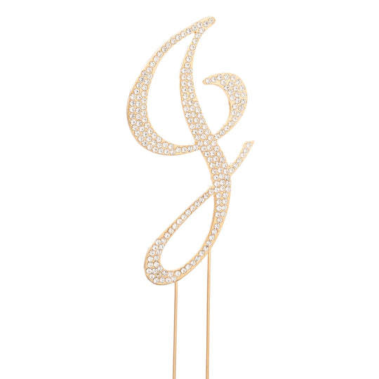 Premium Cake Topper Letter J - Gold