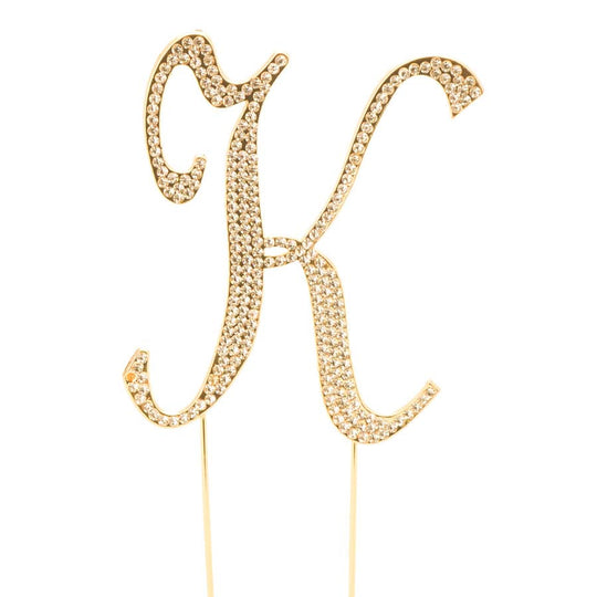 Premium Cake Topper Letter K - Gold