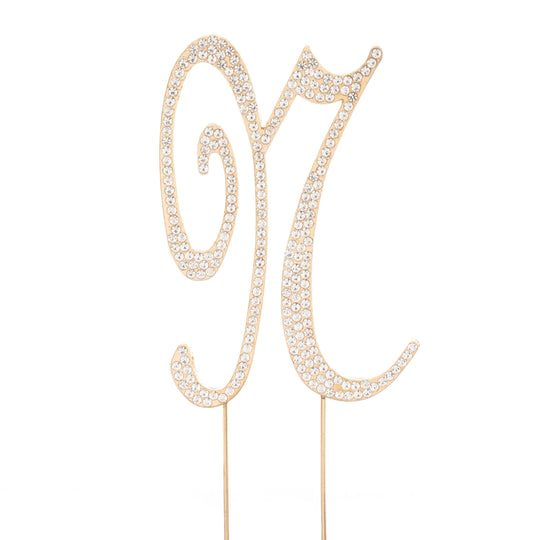 Premium Cake Topper Letter N - Gold