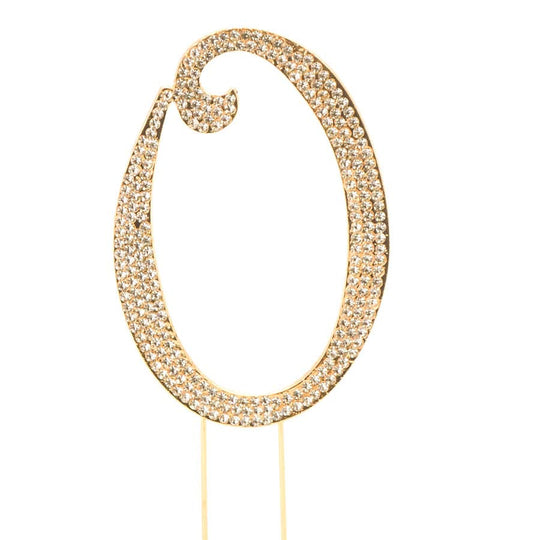 Premium Cake Topper Letter O - Gold