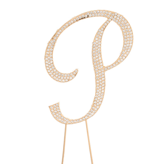 Premium Cake Topper Letter P - Gold
