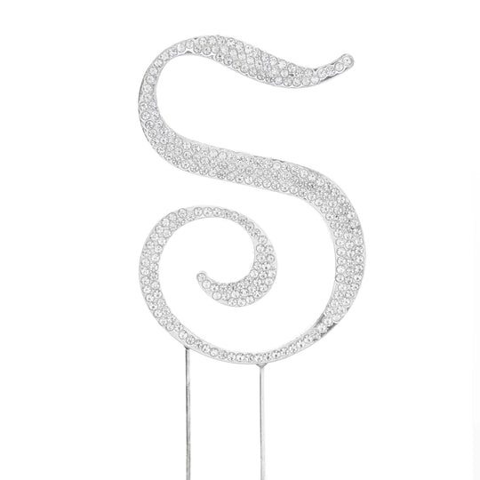 Premium Cake Topper Letter S - Silver