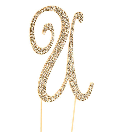 Premium Cake Topper Letter U - Gold