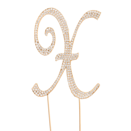 Premium Cake Topper Letter X - Gold