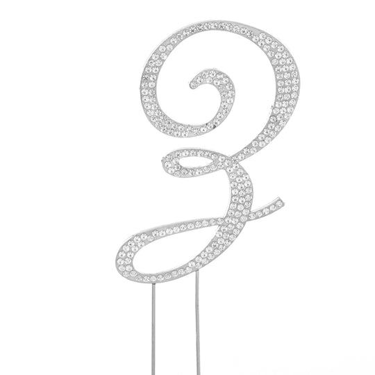 Premium Cake Topper Letter Z - Silver