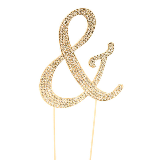 Premium Cake Topper "&" Symbol - Gold