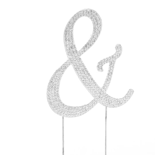 Premium Cake Topper "&" Symbol - Silver