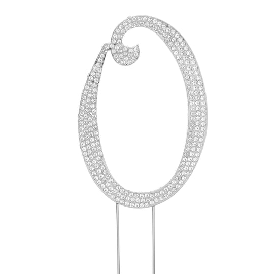 Premium Cake Topper Number 0 - Silver