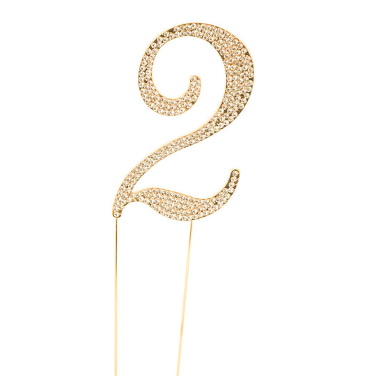 Premium Cake Topper Number 2 - Gold