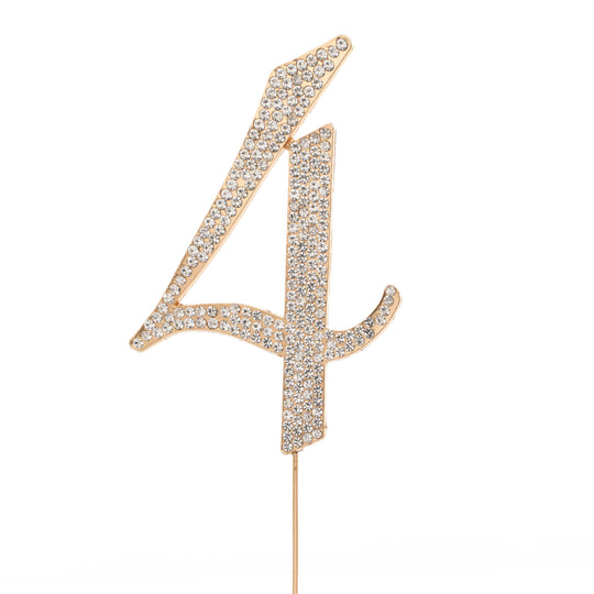 Premium Cake Topper Number 4 - Gold