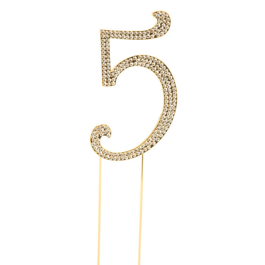 Premium Cake Topper Number 5 - Gold