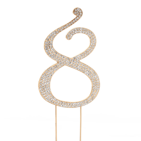 Premium Cake Topper Number 8 - Gold