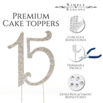 Premium Cake Topper Number 15 - Events and Crafts-Events and Crafts