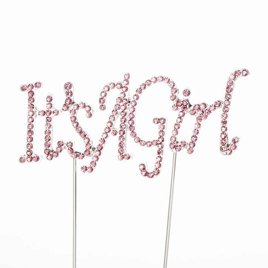Rhinestone Cake Topper - "It's A Girl"