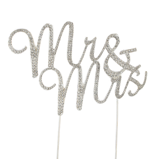 Rhinestone Cake Topper - "Mr & Mrs"