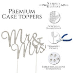 Elegant Mr. & Mrs. Cake Topper - Events and Crafts-Events and Crafts