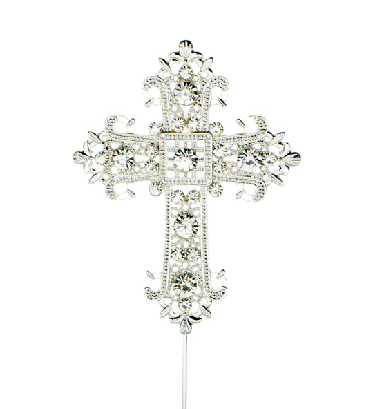 Crystal Cross Cake Topper