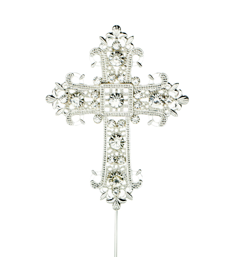 Crystal Cross Cake Topper - Events and Crafts-Events and Crafts