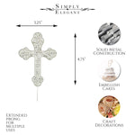 Rhinestone Cross Cake Topper - Events and Crafts-Events and Crafts