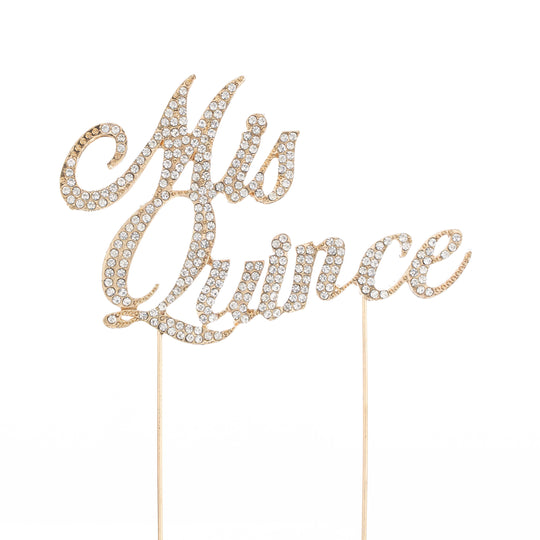 Mis Quince Cake Topper - Gold