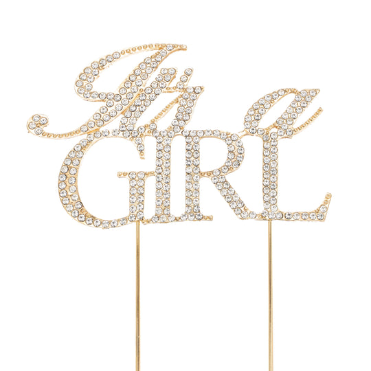 It's a Girl Cake Topper - Gold