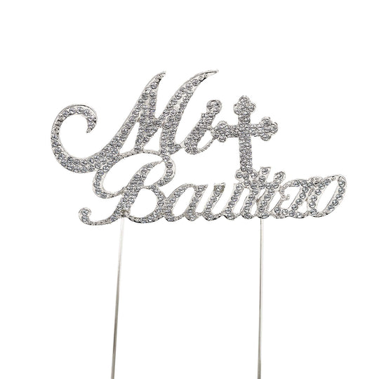 Mi Bautizo Cake Topper - Silver