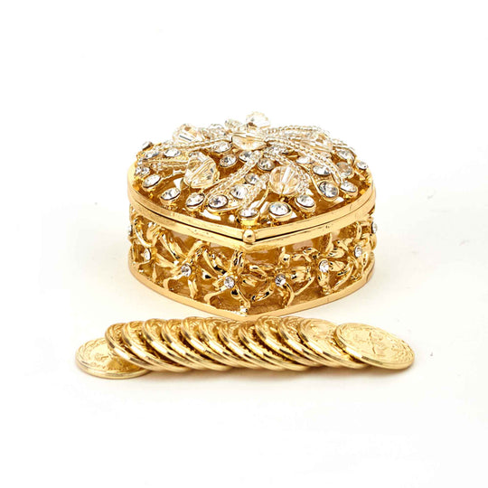 Crystal Heart Arras Box-Gold