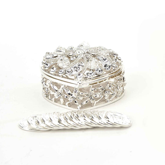 Crystal Heart Arras Box-Silver