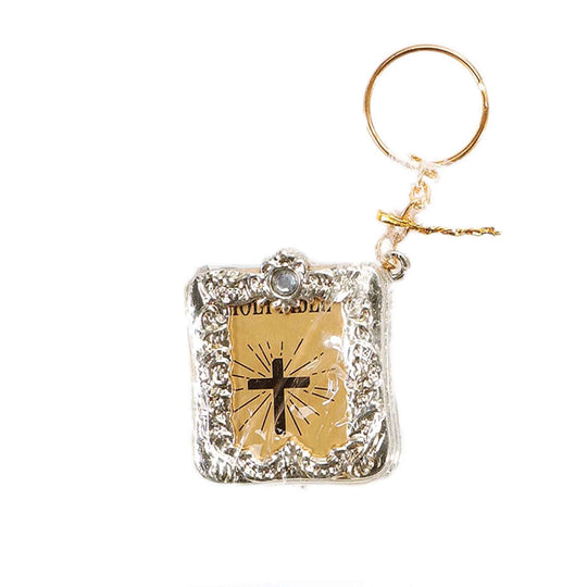 Miniature Keychain Bible Pack of 12 - English - Silver