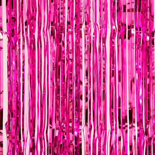Metallic Backdrop Curtain 36" x 96" - Fuchsia
