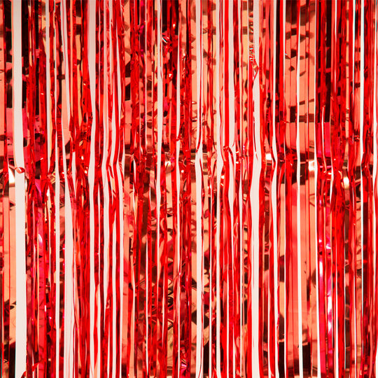 Metallic Backdrop Curtain 36" x 96" - Red