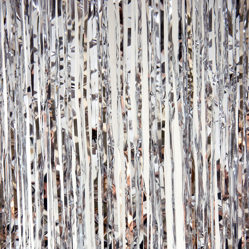 Metallic Backdrop Curtain - Silver - Events and Crafts-Celebra