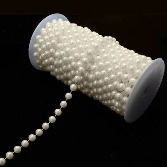 Medium Faux Pearl Roll - Ivory