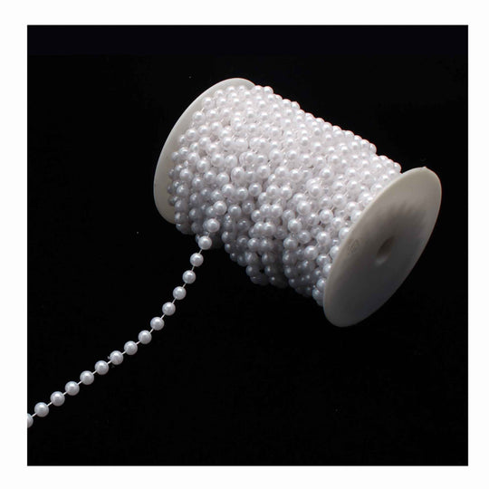 Small Faux Pearl Roll-White