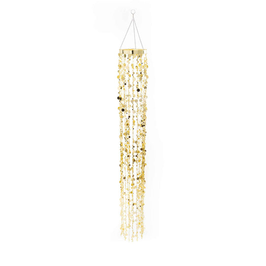 Long Sequin Chandelier - Gold