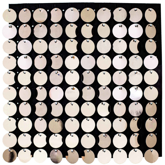 Round Spangle Sequin Wall Panels with Black Backing-Blush