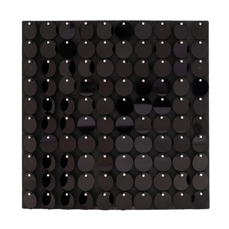 Shimmer Sequin Wall Panel 12” x 12” – Black - Events and Crafts-AestheTech