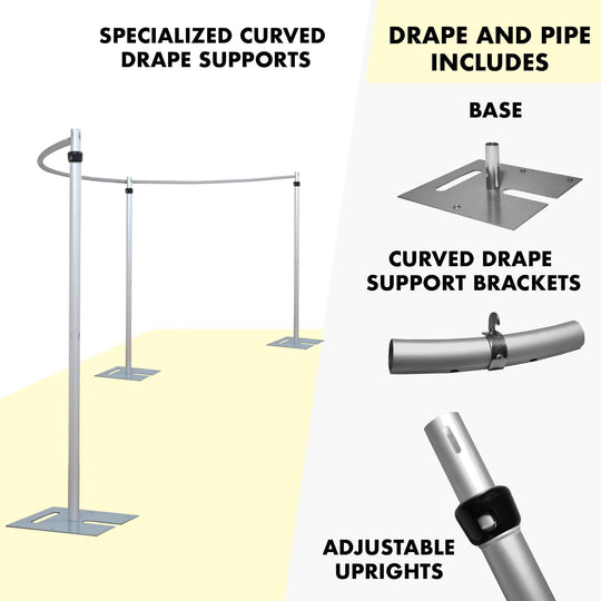 Portowall Curved Drape Kit 6ft to 10ft