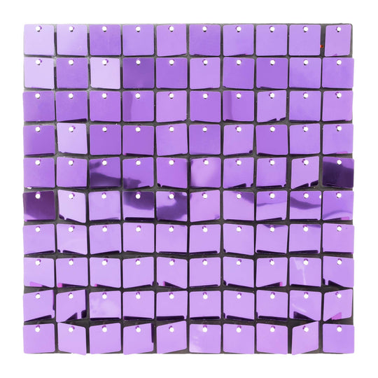 Square Sequin Backdrop Panels with Black Backing-Lavender