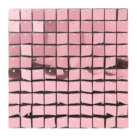 Square Sequin Backdrop Panels with Black Backing-Pink