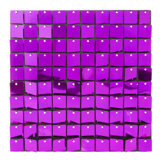 Square Sequin Backdrop Panels with Black Backing-Purple