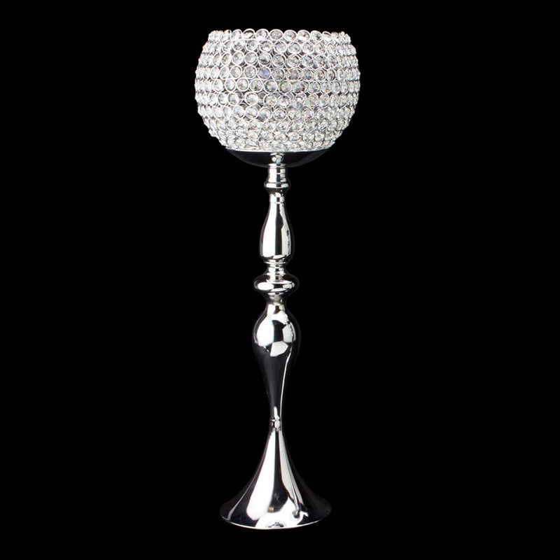 Large Crystal Candle Holder - Events and Crafts-Events and Crafts