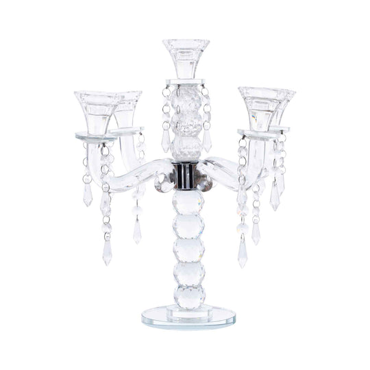 Crystal Four Arm Table Candelabra
