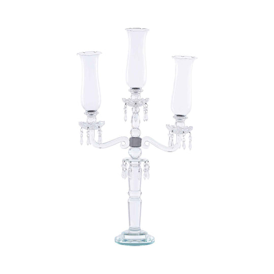 Trio Glass Candelabra
